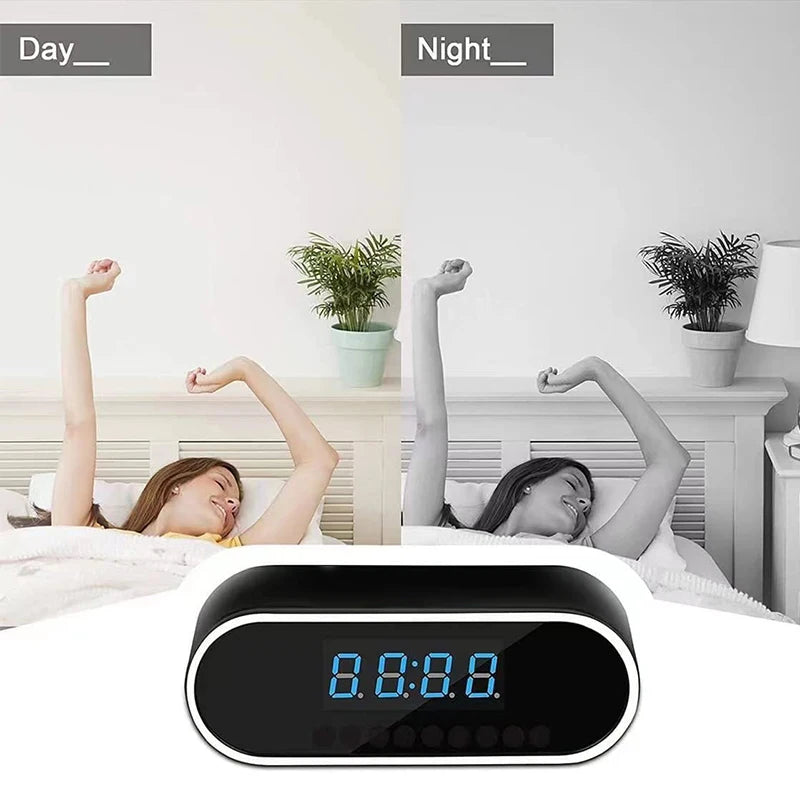 Mini Table Clock Camera 4K – Hidden Camera with WiFi & Night Vision for Smart Security