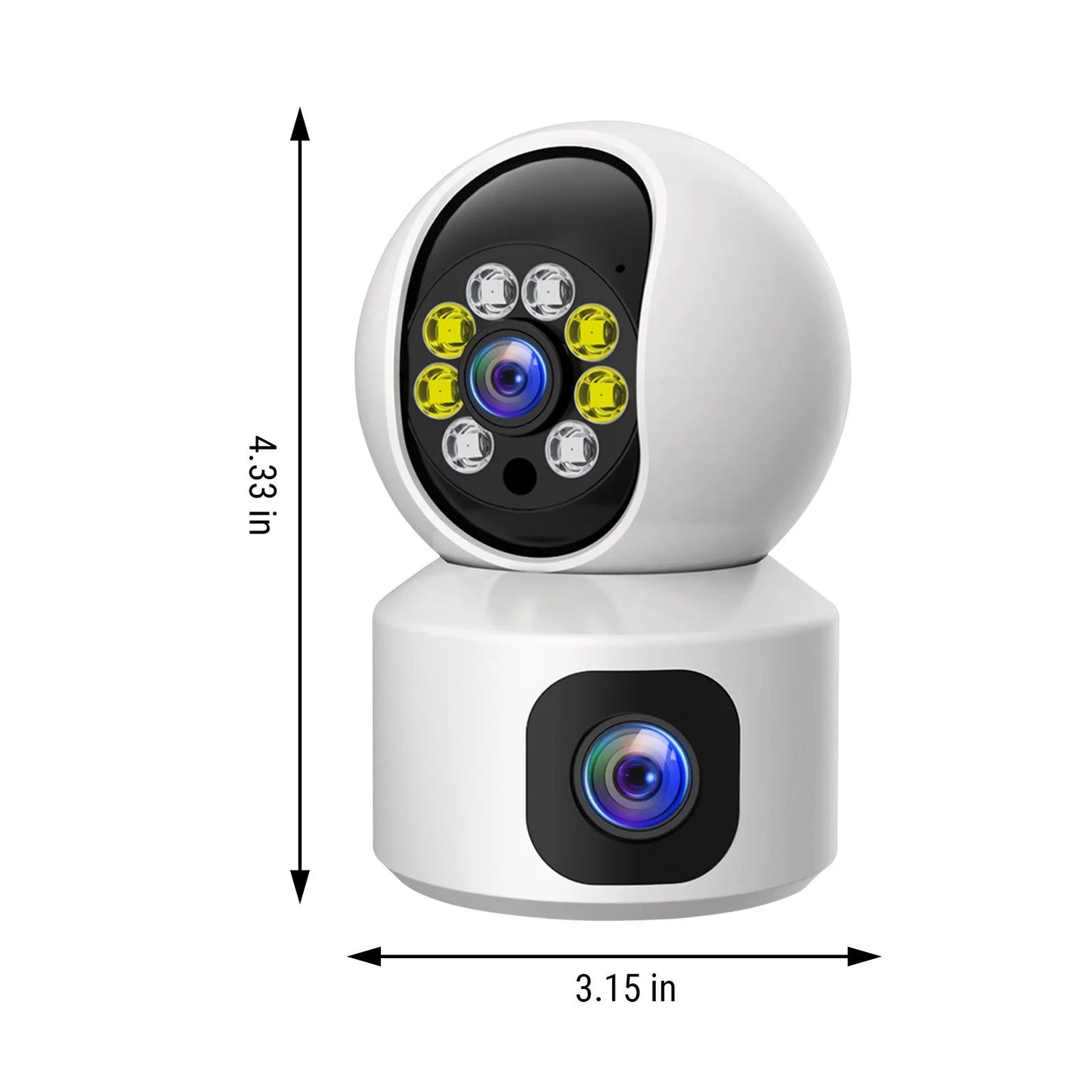 Wifi CCTV Camera Dual lens 2K HD – Smart PTZ Cam Home Security and Surveillance
