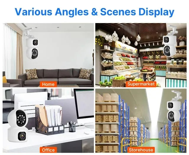 Wifi CCTV Camera Dual lens 2K HD – Smart PTZ Cam Home Security and Surveillance