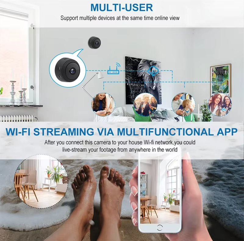 Mini WiFi Spy Camera HD 1080P - Wireless Hidden Security Cam - Pakistan