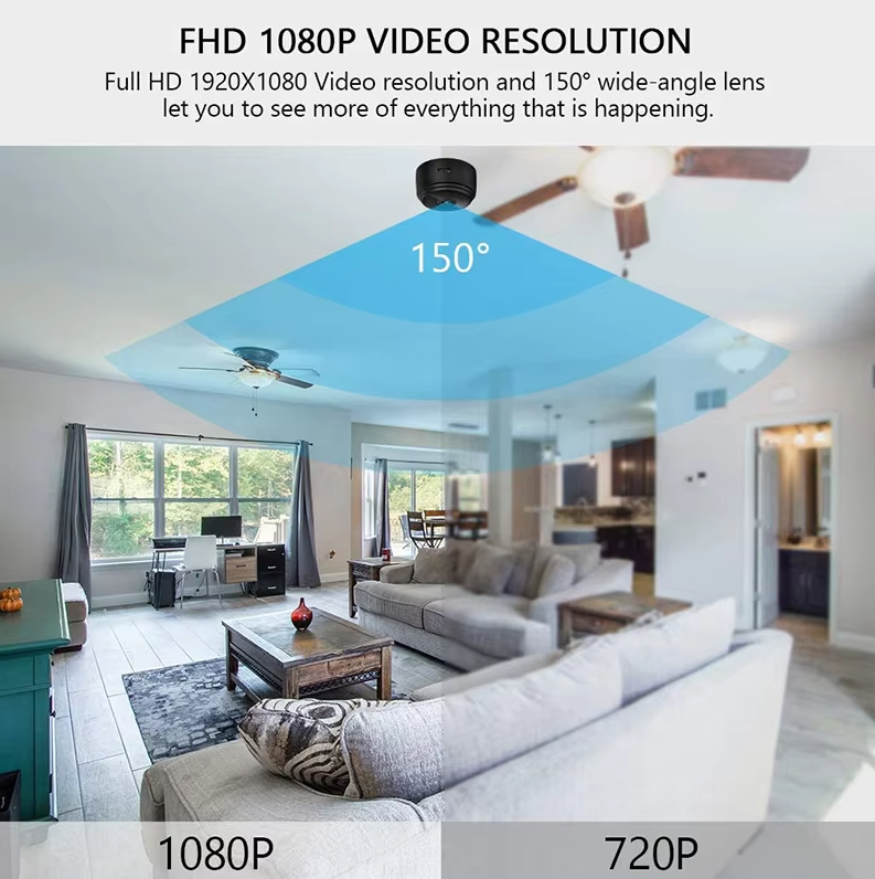 Mini WiFi Spy Camera HD 1080P - Wireless Hidden Security Cam - Pakistan