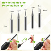 100w soldering iron kit side profile product view | Smaronics