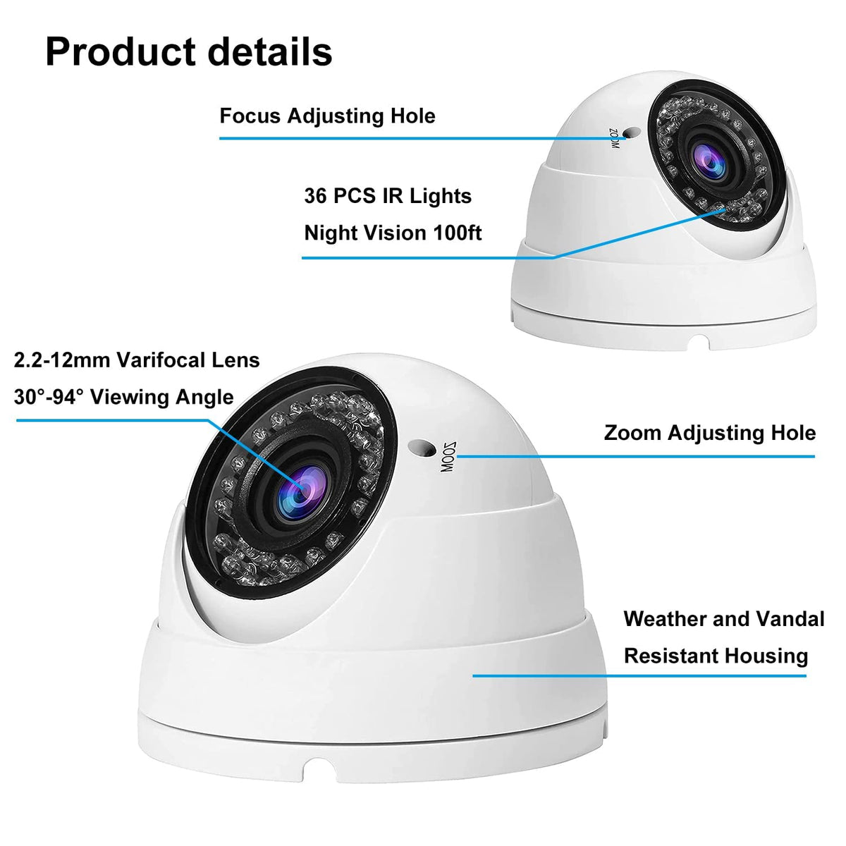 1080P Analog CCTV Camera 4-in-1 image 8
