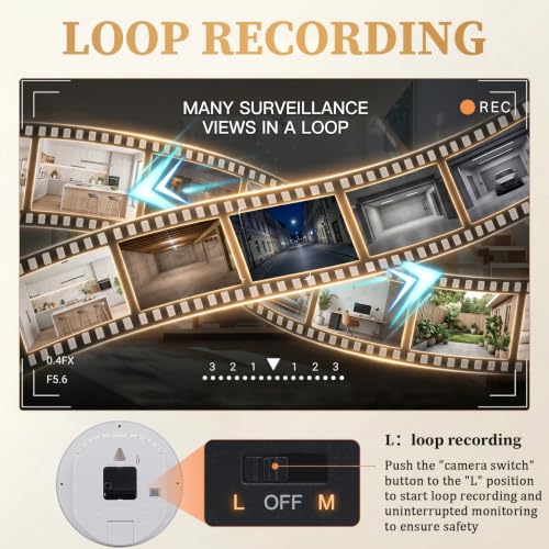 1080p nanny cam hidden spy camera wall clock feature close up view | S