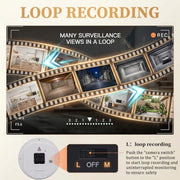 1080p nanny cam hidden spy camera wall clock feature close up view | S