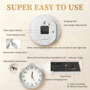 1080p nanny cam hidden spy camera wall clock package contents view | S