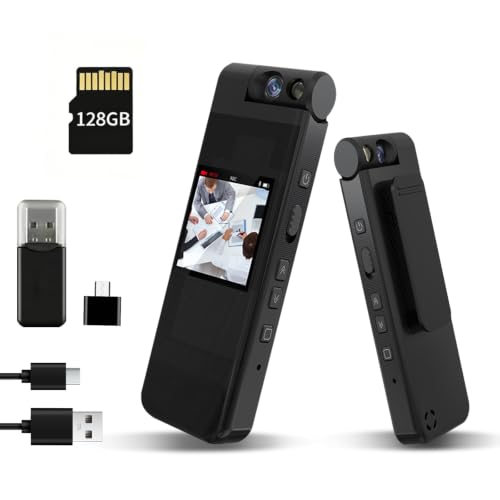 128GB Mini Body Camera with 180° Rotating Lens front angle | Smaronics