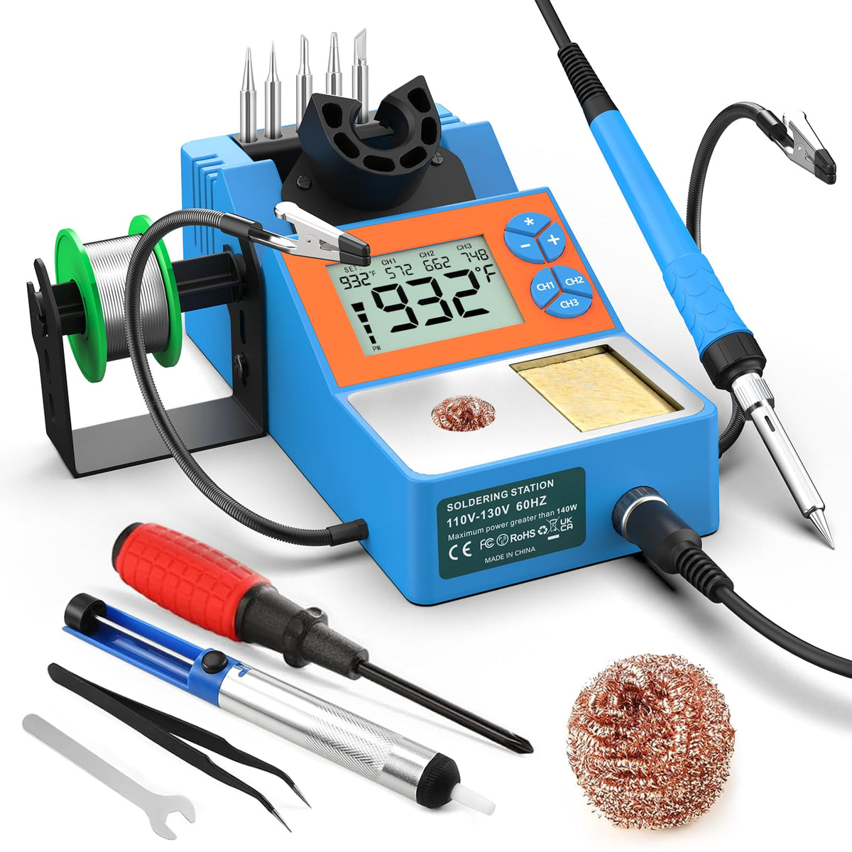 140W Digital Soldering Station Kit image 8