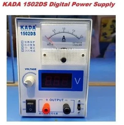 Kada 1502DS (0-15V/0-2A) Regulated DC Supply for Electronics - Pakistan