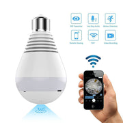 V9 WiFi Bulb Camera with 360 Degree View and Two Way Audio