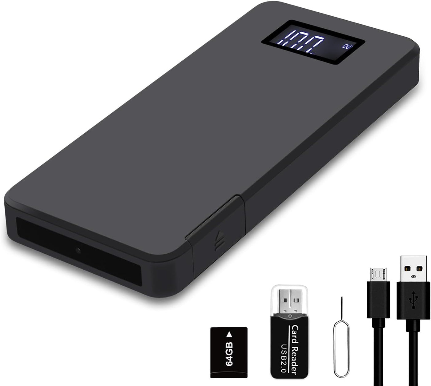 XISRU 64GB Power Bank Camera, USB Only, 32ft Night Vision