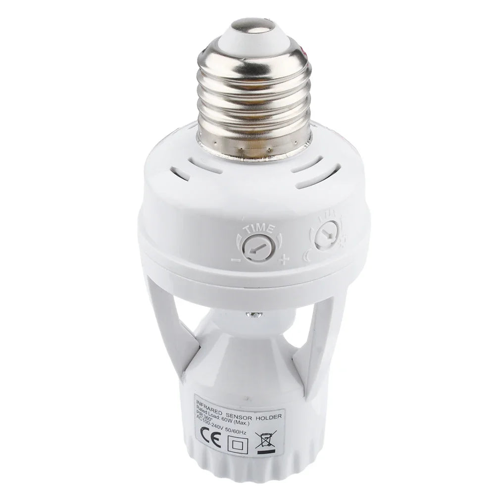 Smart Light Bulb Socket E27 Plug - 360° PIR Infrared Motion Sensor