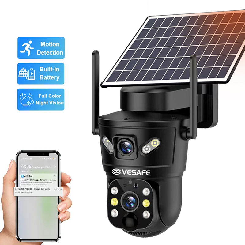 Outdoor Solar PTZ Security Camera 6MP