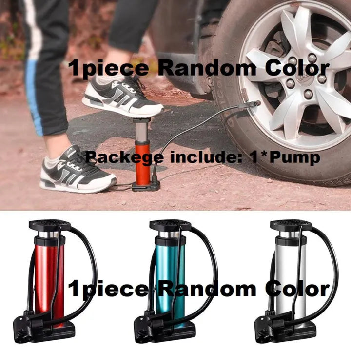Portable Mini Bike Pump - High Pressure Tire Inflator for Bikes, Cars, Balls
