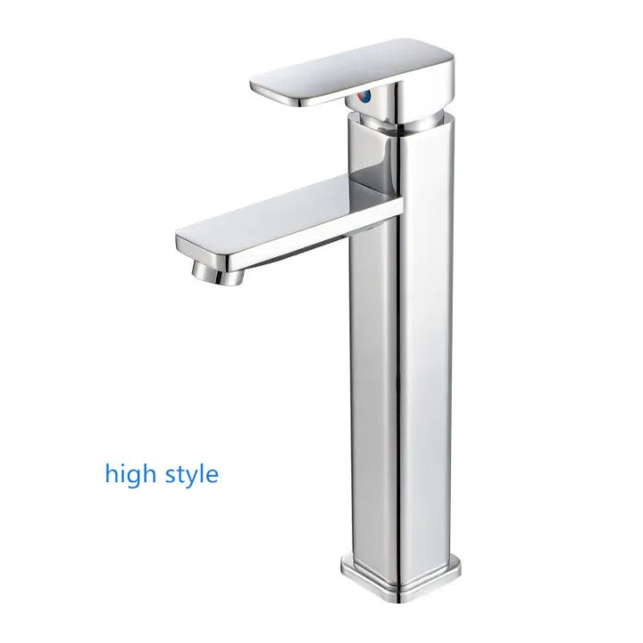 Modern Chrome Single Lever Bathroom Faucet - Deck Mounted