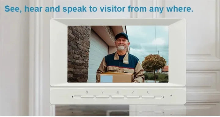 7-inch Wired Video Doorbell Intercom System - Monitor with Unlock Function