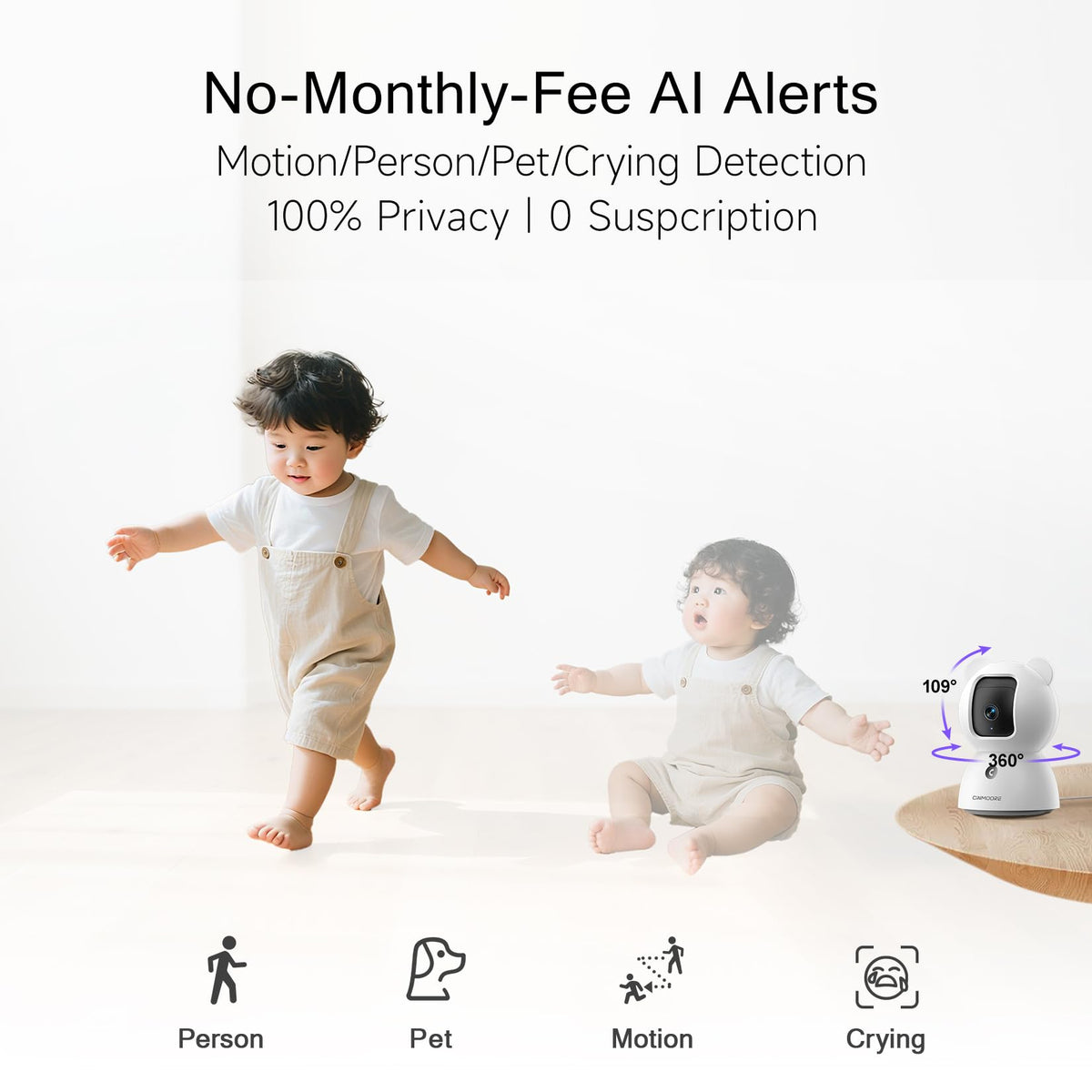 2.5K Indoor Security Camera 4pack image 3
