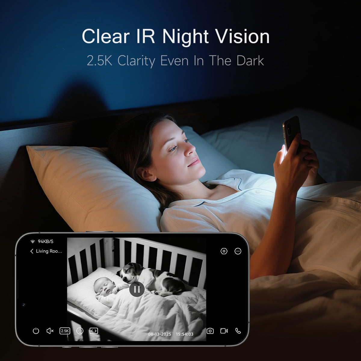 2.5K Indoor Security Camera 4pack image 6