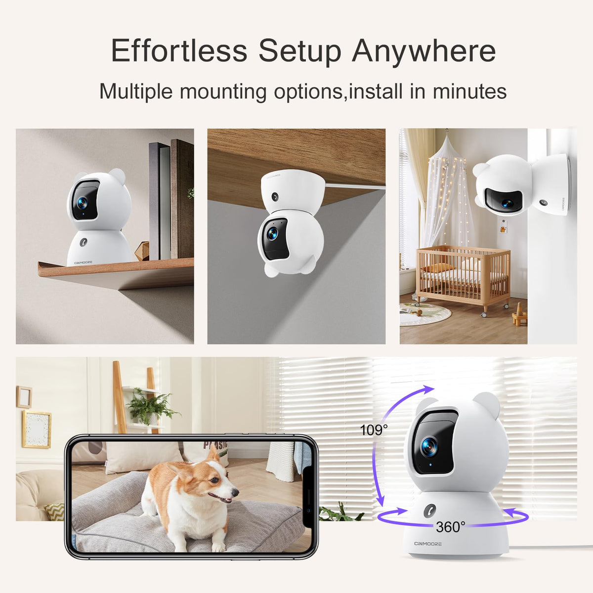 2.5K Indoor Security Camera 4pack image 7