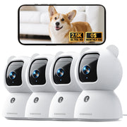 2.5K Indoor Security Camera 4pack front angle | Smaronics