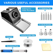 2-in-1 Micro Soldering Station with Hot Air Gun image 6