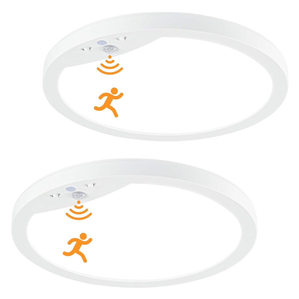 2-Pack 20W Motion Sensor Ceiling Lights front angle | Smaronics