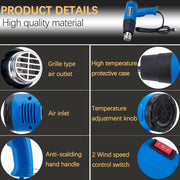 2000W Heat Gun for Vinyl Wrap side profile | Smaronics