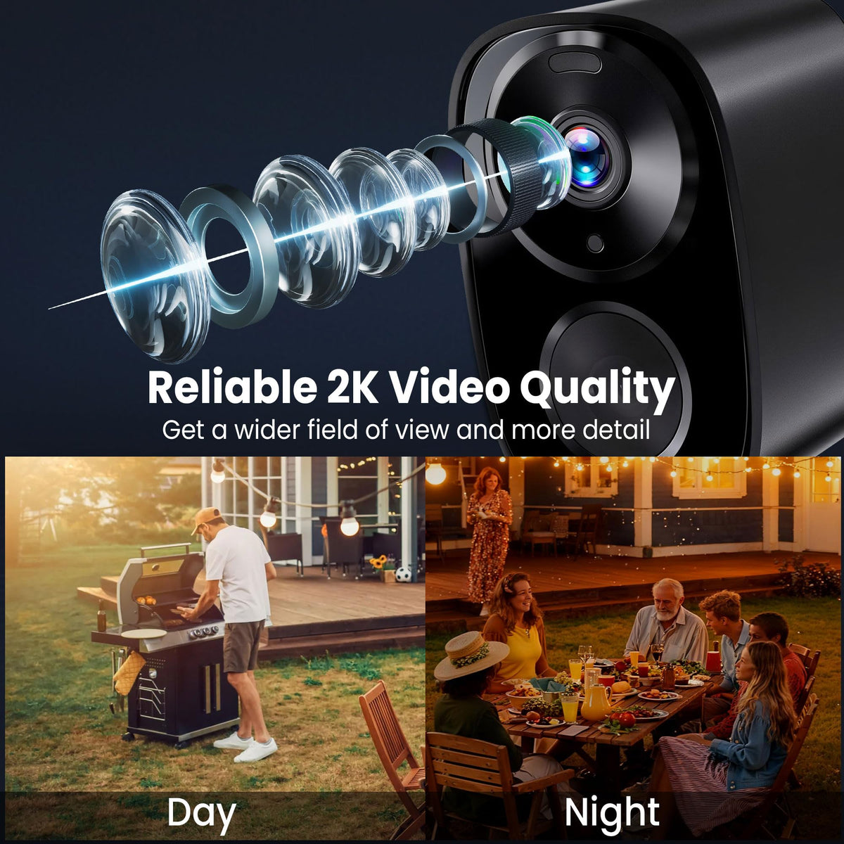 2026 Enhanced 2K UHD Security Camera rear design | Smaronics