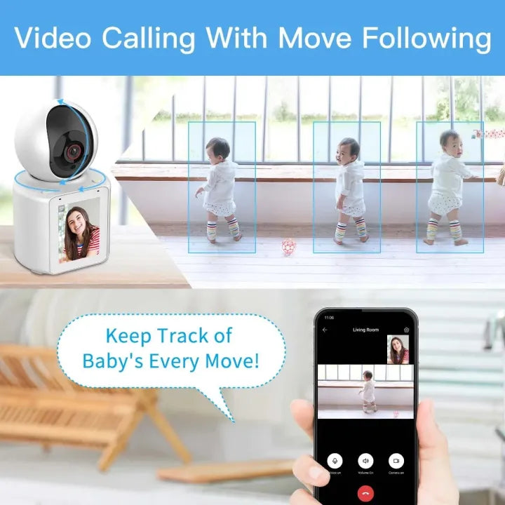 1080P WiFi Smart Camera with Two-Way Audio & Auto Tracking