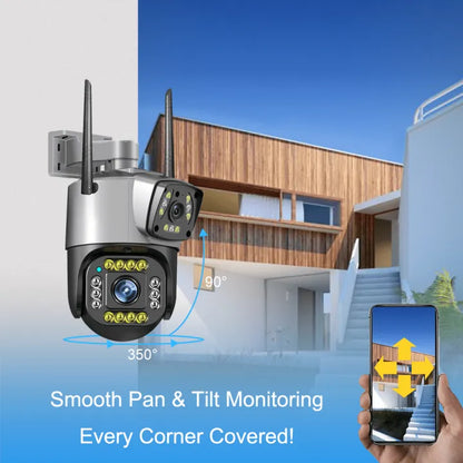V380 PRO 4MP Dual Lens Outdoor Security Camera - 4G/WiFi, Two-Way Talk, IP66 - Pakistan