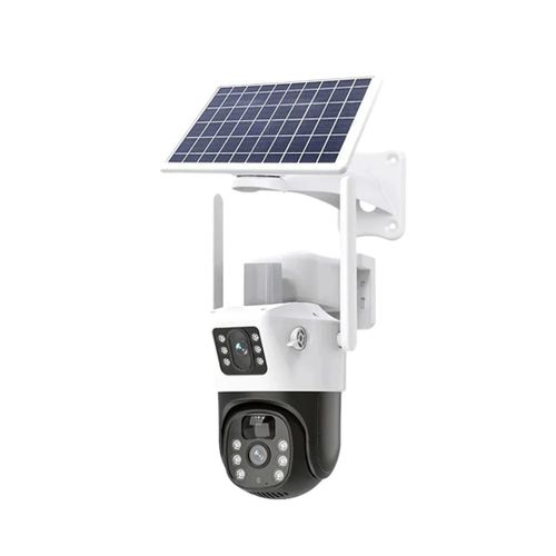Solar Powered PTZ Camera - 4MP HD, Night Vision, Two-Way Audio