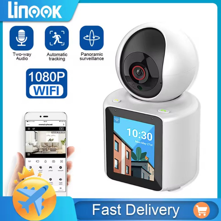 1080P WiFi Smart Camera with Two-Way Audio & Auto Tracking
