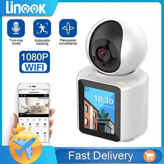 1080P WiFi Smart Camera with Two-Way Audio & Auto Tracking