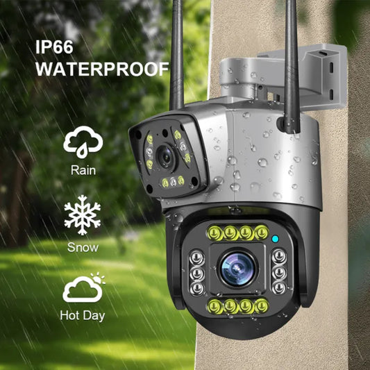 V380 PRO 4MP Dual Lens Outdoor Security Camera - 4G/WiFi, Two-Way Talk, IP66 - Pakistan