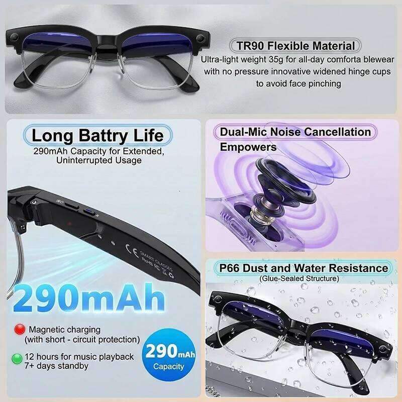 M05029 Smart Glasses with 8MP Camera and Translation
