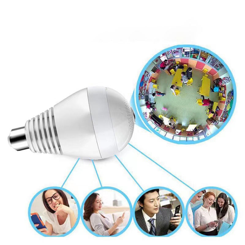V9 WiFi Bulb Camera with 360 Degree View and Two Way Audio