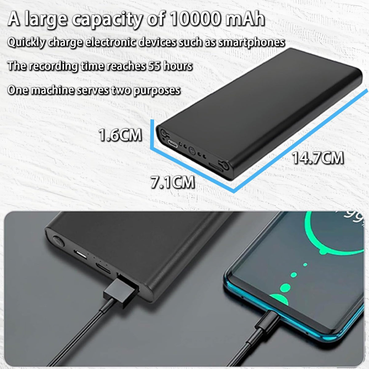 AXK9 10000mAh Power Bank Spy Camera