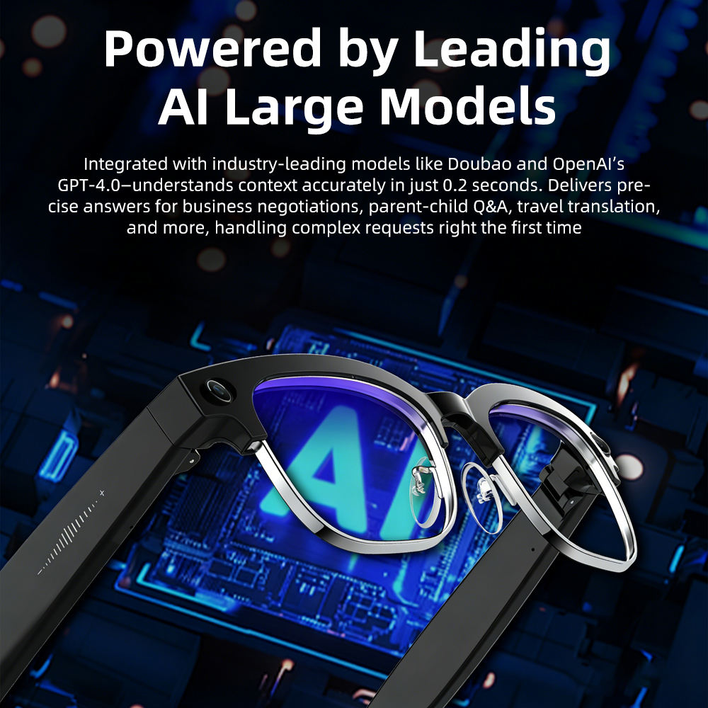 32MP AI Smart Glasses with 4K Video and Object Recognition