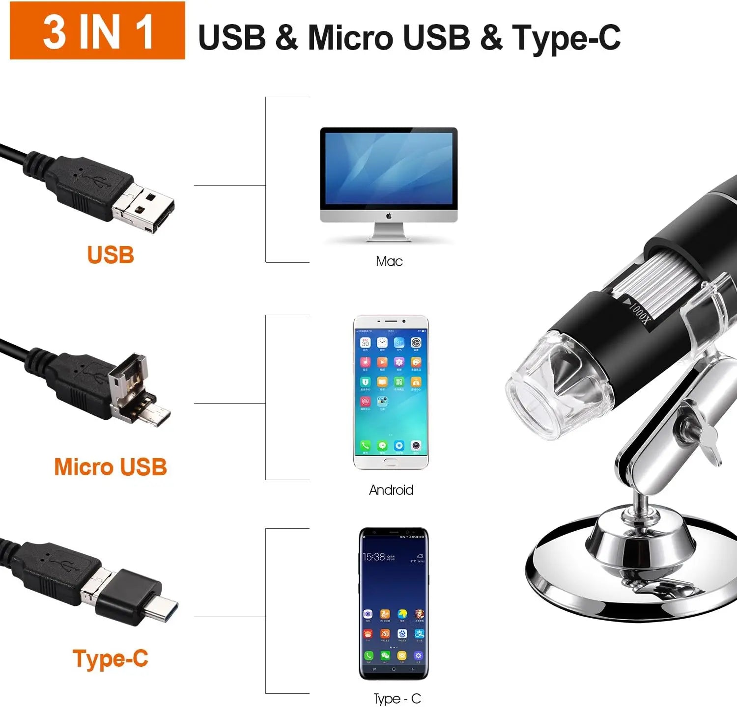 Mini Digital Microscope for Mobile Repairing & Soldering