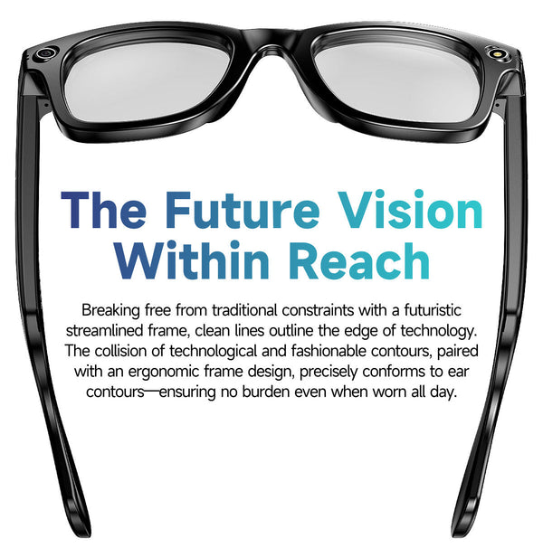 W610 4K Camera Glasses with Dual Mic Noise Cancellation