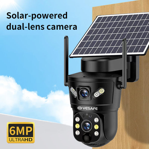Outdoor Solar PTZ Security Camera 6MP