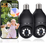 2k light bulb camera outdoor front angle product view | Smaronics