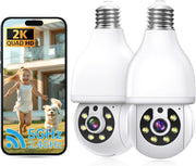 2k light bulb security camera 5g 2 4g wifi security camera front angle
