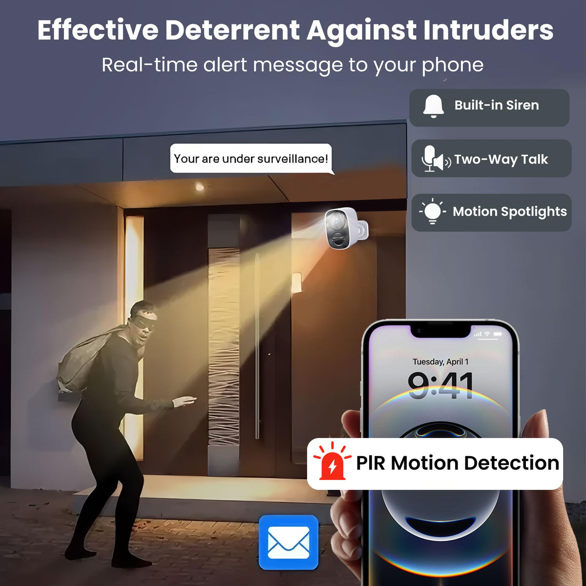 2K Outdoor Security Camera for Home Monitoring image 6