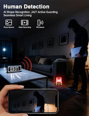 2K Smart Clock Camera with Night Vision side profile | Smaronics