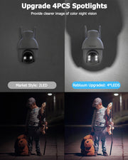 2K Solar Security Camera Outdoor rear design | Smaronics