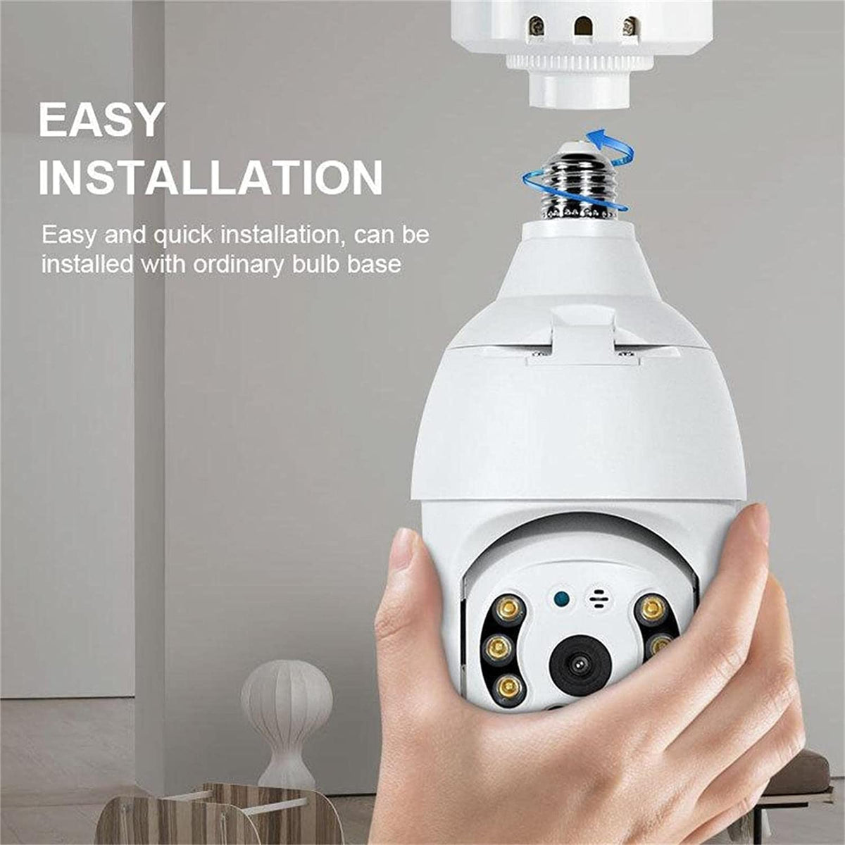 2pcs light bulb security camera 2 4ghz 5g wifi rear design product vie