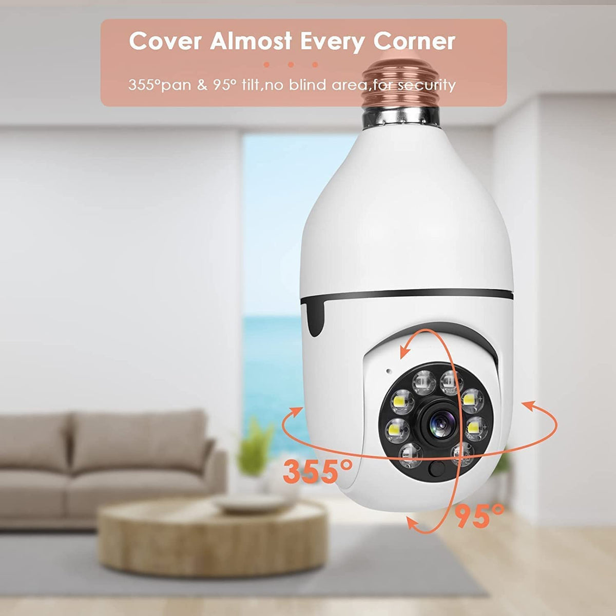 2pcs light bulb security camera 2 4ghz 5g wifi side profile product vi