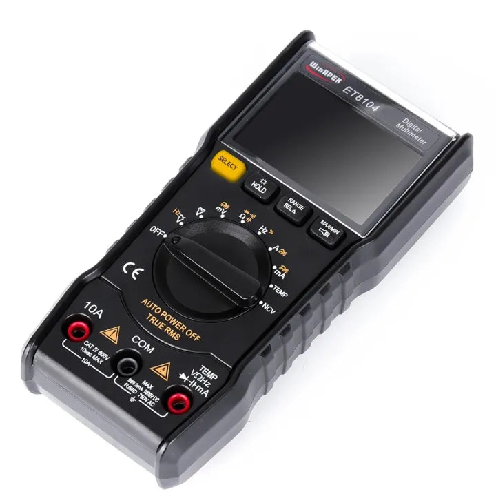 WinAPEX ET8104 Digital Multimeter - Auto Range, AC/DC Voltage Current Resistance Tester