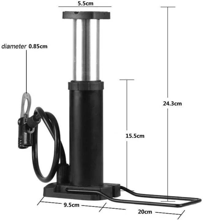 Portable Mini Bike Pump - High Pressure Tire Inflator for Bikes, Cars, Balls
